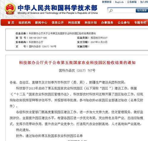 我市國(guó)家農(nóng)業(yè)科技園區(qū)通過(guò)驗(yàn)收...